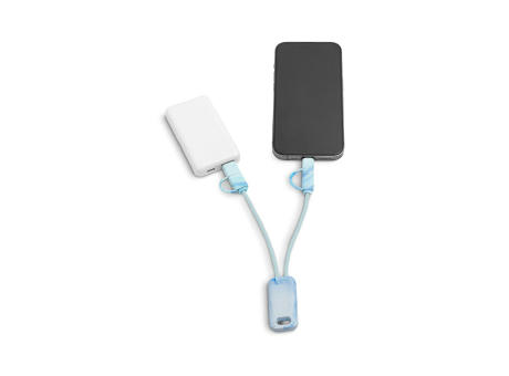 BERNERS. Superschnelles 6-in-1-USB-Kabel aus recyceltem PET (100% rPET) Werbeartikel