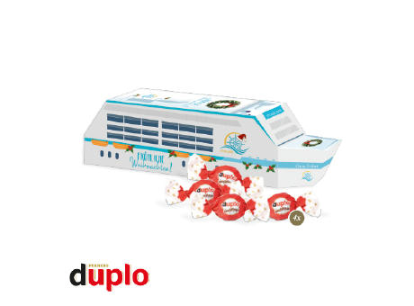 3D Präsent "Schiff" mit duplo Knusperlen Werbeartikel