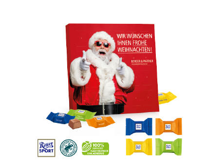 Tisch-Adventskalender mit Ritter SPORT Schokowürfel Werbeartikel