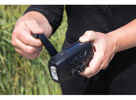 RescueWave Notfallradio aus RCS recyceltem Kunststoff Werbeartikel