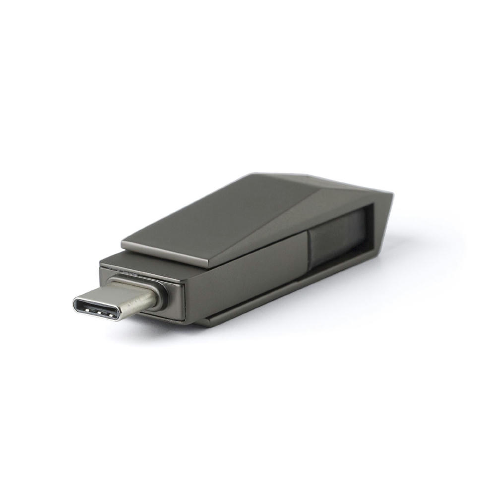USB-Stick aus verzinkter Oberfläche Dorian Werbeartikel