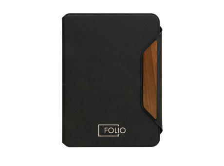 Teri AWARE™ A5 Portfolio aus RPET und Walnuss bedrucken