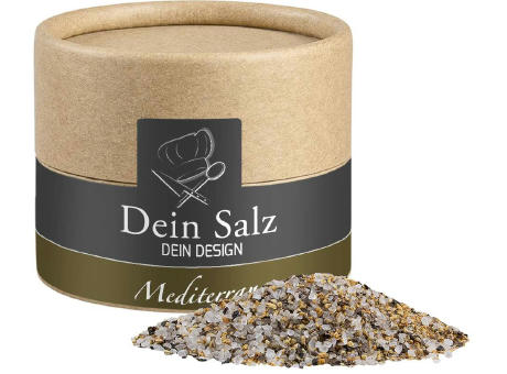 Product image Mediterranes Salz, ca. 50g, Kraftpapierdose Mini Werbeartikel