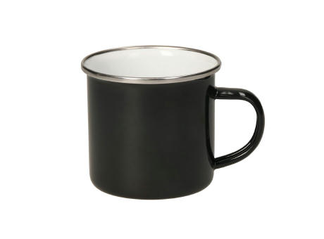 Product image Emaille-Becher "Cozy", 300 ml, schwarz Werbeartikel