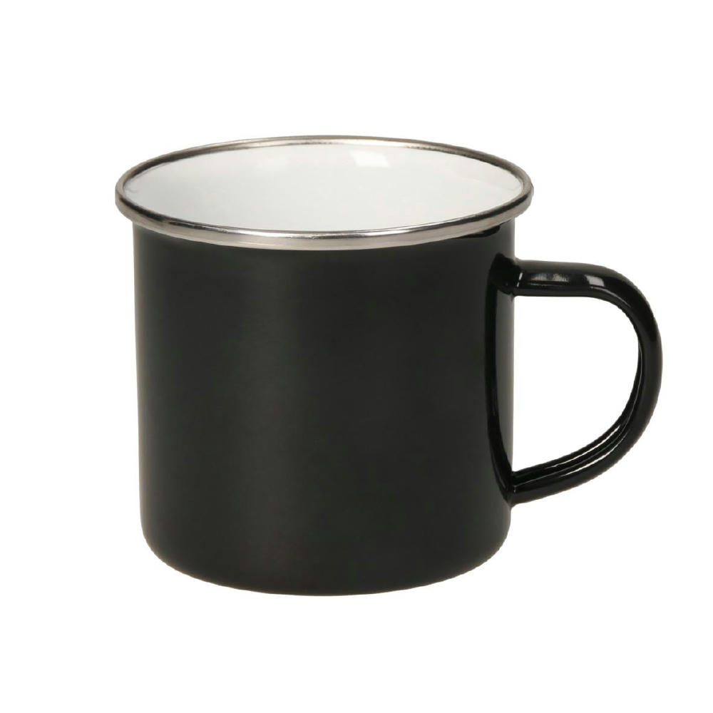 Product image Emaille-Becher "Cozy", 300 ml, schwarz Werbeartikel