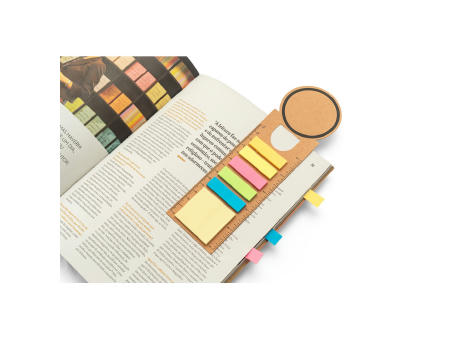 Product image SAWYER. Büroset 3-in-1- aus 100 % Recyclingpapier mit runder Oberseite und schwarzem Aufdruck rundum Werbeartikel