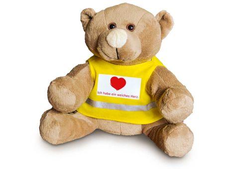 Plüschbär PAUL mit Warnweste Werbeartikel
