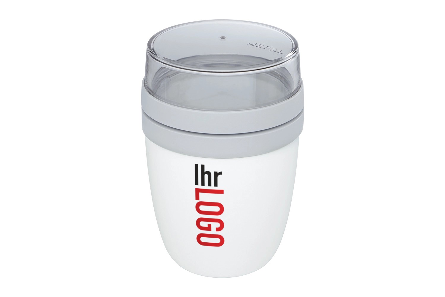 Mepal Ellipse Lunch Pot in Weiß mit Logo – hochwertiger Werbeartikel für Unternehmen, Branding und To-Go Mahlzeiten