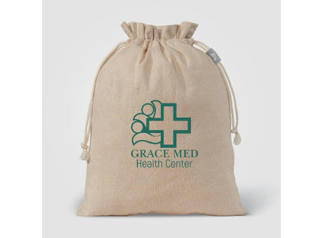 Geschenktasche Medium aus recycelter Baumwolle (110 g/m²) Werbeartikel