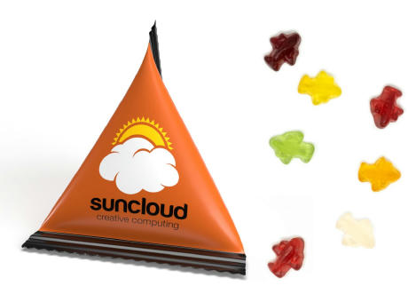Mini Tetraeder Fruchtgummi Werbeartikel