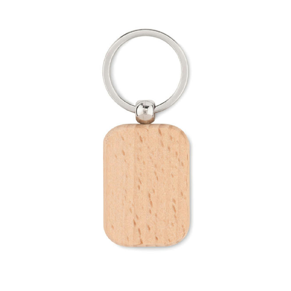 Product image Schlüsselring Holz, eckig Werbeartikel