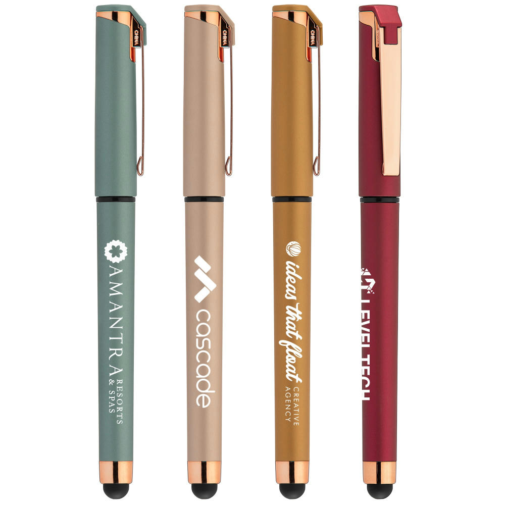 Islander Softy Roségold Designer Metallic Gelschreiber - m/Stylus Werbeartikel