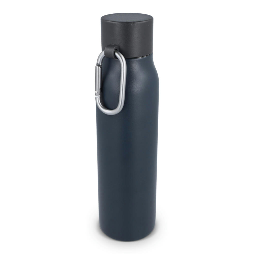 Karabiner mattierte Isolierflasche 600 ml Werbeartikel