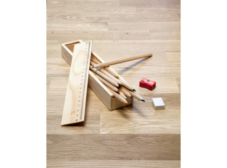 Buntstifte 12er Setin Holzbox Carmelita bedrucken