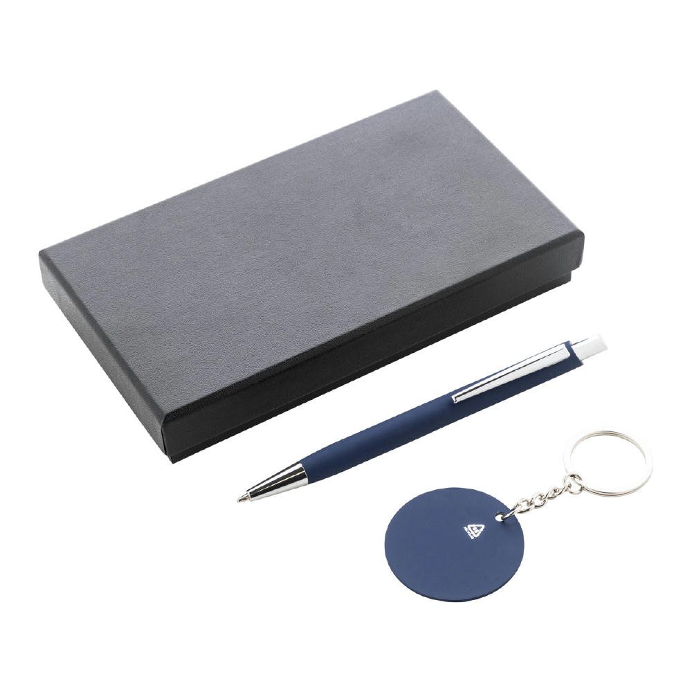 Geschenkset Kugelschreiber und Schlüsselanhänger Miroset Werbeartikel