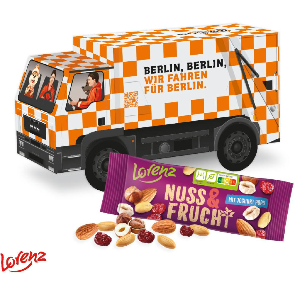 Product image 3D Präsent "LKW" mit Lorenz Nuss & Frucht Werbeartikel