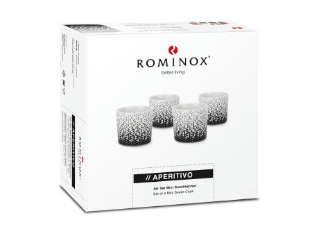ROMINOX® 4er Set Mini Snackbecher // Aperitivo Werbeartikel