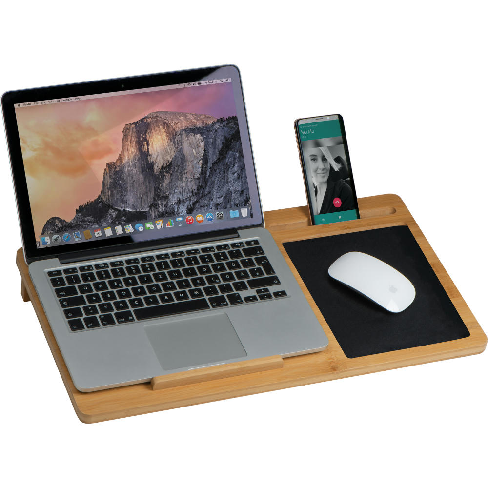 Product image Laptopunterlage mit Mousepad und Handyhalter Werbeartikel