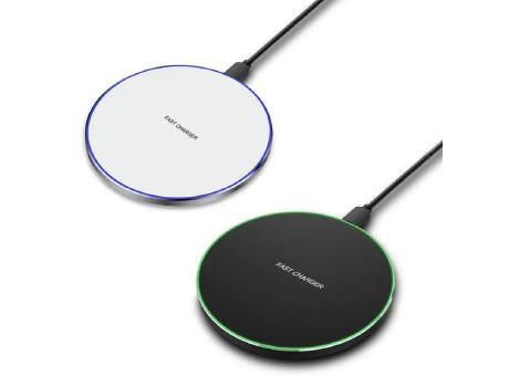 Product image Wireless Charger LED-Ring 10W Schwarz Werbeartikel