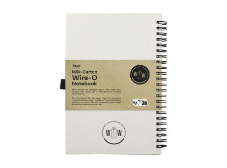 Milk-Carton Wire-O Notebook A5 Notizbuch Werbeartikel