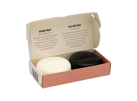 Unwaste Duopack Soap & Scrub bar Werbeartikel