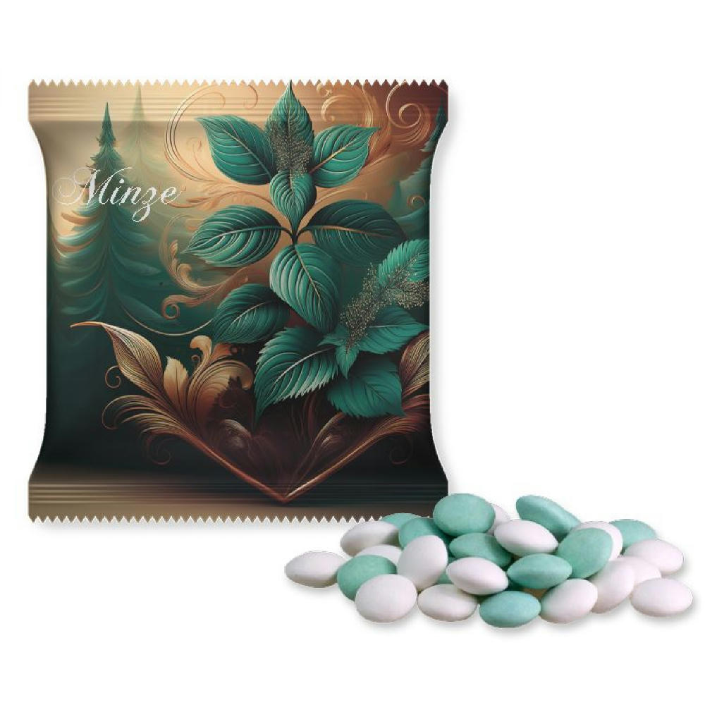 Product image Mint Schokolinsen, ca. 7g, Mini-Tüte Werbeartikel