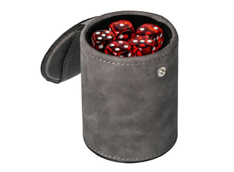 Knobelbecher mit 5 Würfeln RE98-BETEROU Werbeartikel