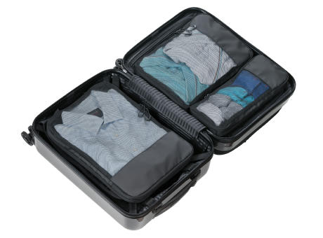 Product image TROIKA Reise-Kompressionstaschen Set TROIKA BLACK PACKING CUBES bedrucken