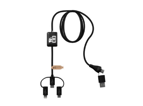 SCX.design C48 CarPlay 5-in-1 Ladekabel mit Leuchtlogo bedrucken
