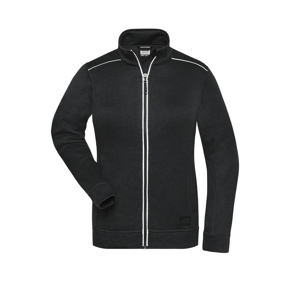 Ladies' Knitted Workwear Fleece Jacket - SOLID - - Pflegeleichte Strickfleece-Jacke Werbeartikel