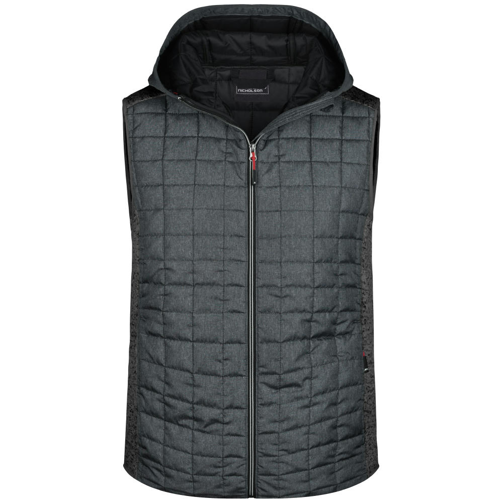 Men's Knitted Hybrid Vest - Weste im stylischen Materialmix Werbeartikel