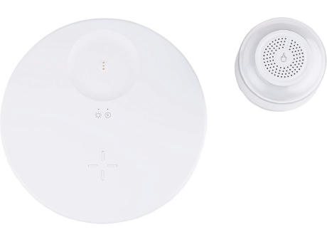 AMBIENT Wireless Charger, Stimmungslicht und Lautsprecher Werbeartikel