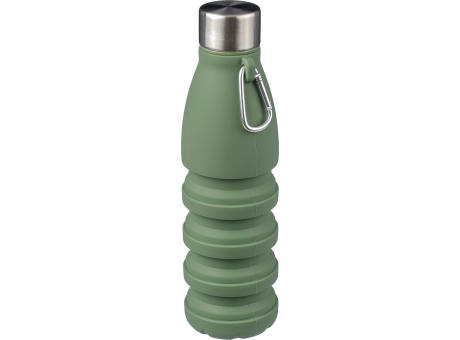 Faltbare Silikon-Trinkflasche 550 ml Erin Werbeartikel