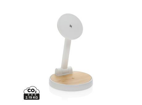 Product image Ontario 2-in-1 15W magnetischer Ladeständer aus RCS rPlastik Werbeartikel