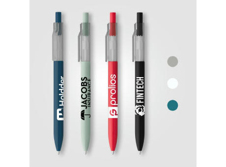 Nimbus Clip-Kugelschreiber mit transparentem r-PET bedrucken