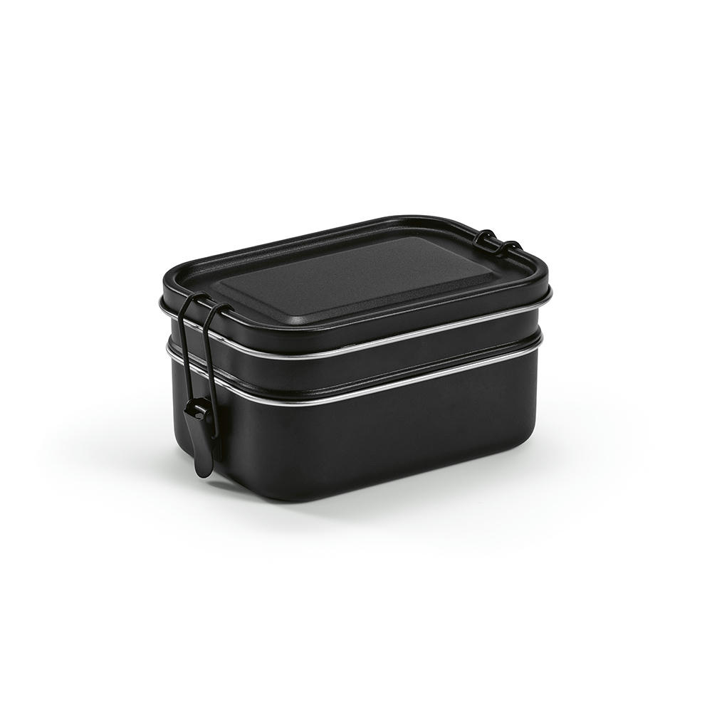 Tintoretto Lunchbox recy.Edelstahl, 1240 ml. Mit seitliche Verschlussklammern Werbeartikel