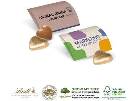 LINDT HERZ, 5 g IM WERBEBRIEFCHEN bedrucken