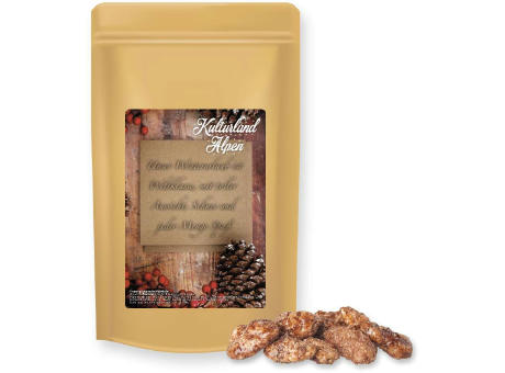 Product image Feuergebrannte Mandeln, ca. 80g, Standbeutel Midi bedrucken