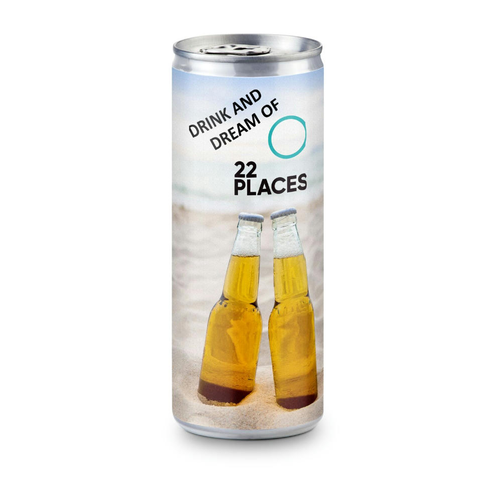 Radler - Mischgetränk aus Bier und Zitronenlimonade, spritzig und frisch - Folien-Etikett, 250 ml Werbeartikel