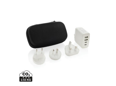 Product image TravelCharge Pro Reiseladegerät mit USB-C aus RCS rec. ABS Werbeartikel