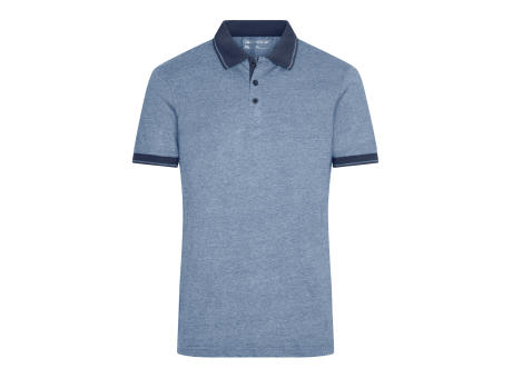 Men's Heather Polo - Melange Polo mit modischen Details bedrucken