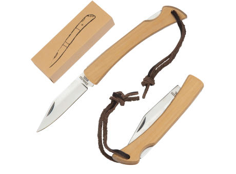 Product image Taschenmesser mit Bambusschalen und Aufhängeschlaufe Werbeartikel