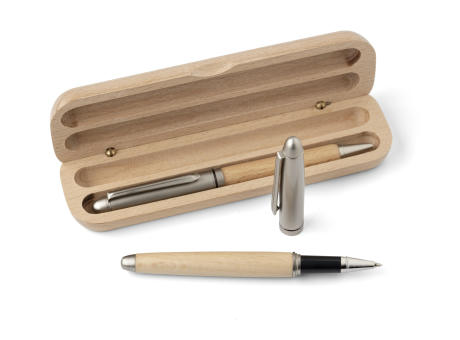 Schreibset aus Buchenholz Oliviero Werbeartikel