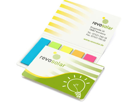 Product image Haftmarker-Set Memo-Card Papiermarker Recycling Werbeartikel