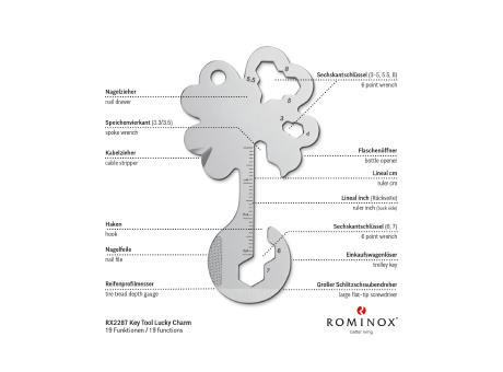 ROMINOX® Key Tool // Lucky Charm - 19 functions (Kleeblatt Glücksbringer) Werbeartikel