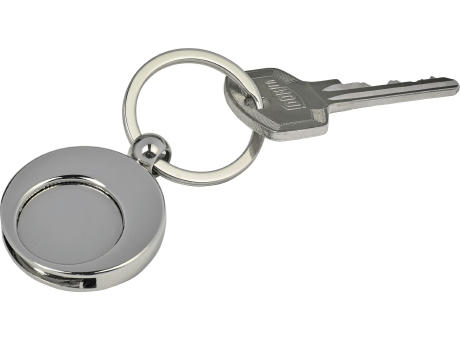 Schlüsselanhänger aus Metall mit Einkaufswagenchip Christie bedrucken