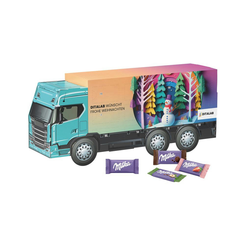 Adventskalender LKW long Werbeartikel
