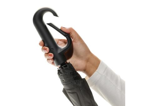 Yara 21“ AWARE™ rPET Regenschirm mit Karabiner Werbeartikel