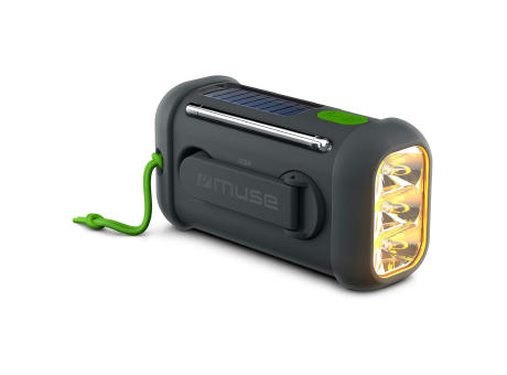 MH-08 | Muse Radio, Bluetooth-Lautsprecher mit Solar- und Öffnungsmechanismen Werbeartikel