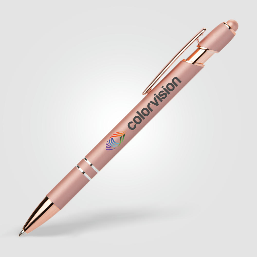 Prince Softy Roségold Metallic Kugelschreiber - m/Stylus Werbeartikel